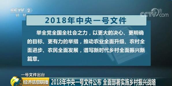 2018年中央一號(hào)文件:中共中央國(guó)務(wù)院關(guān)于實(shí)施鄉(xiāng)村振興戰(zhàn)略的意見